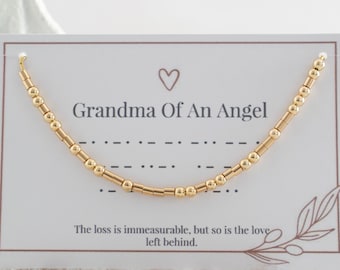 Collar con código Morse de la abuela de un ángel: joyería conmemorativa