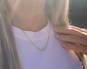Collar personalizado con código Morse • Mensaje secreto • Regalo para damas de honor • Joyería personalizada • Plata de ley • Baño de oro • Regalo original