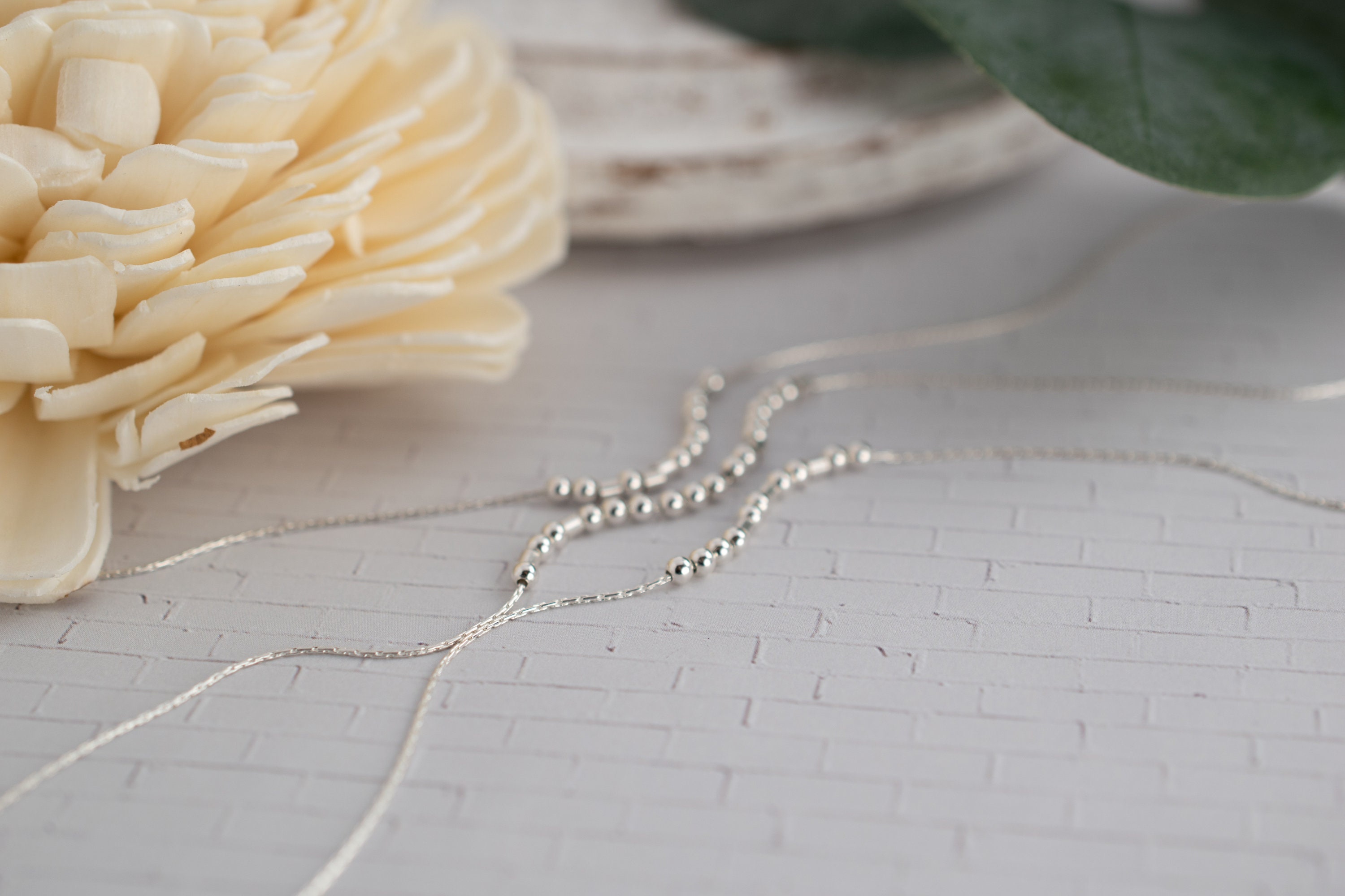 Morse Code Beaded Necklace - Grace