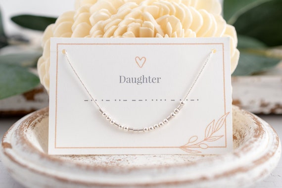 Collana per figlia bonus, regalo per figliastra, compleanno di