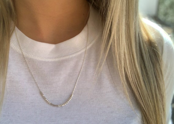 You Are My Sunshine Morse Code Necklace: Sterling Silver or