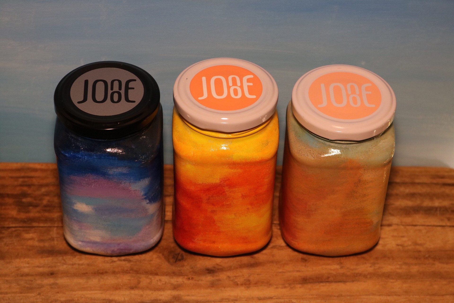Repurposed Glass Jar Soy Candle Painted Jar Candle Pick Etsy