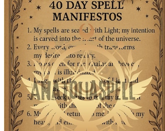 40 Day Sacred Manifesto Scroll: Love, Abundance, Energy (Digital Download)