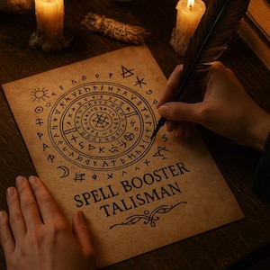 Spell Booster Talisman: Mystical Sigil for Manifestation Power