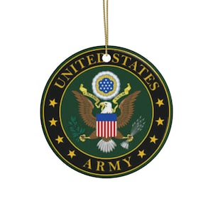 US Army Pride, Tree Ornament, Ceramic