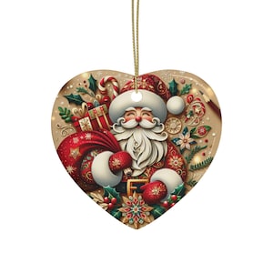 Ornement Père Noël en céramique