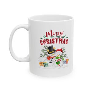 Weihnachten Schneemann Paar Becher, Urlaub Kaffeetasse Geschenk, Winter Keramik Teetasse, Festliches Weihnachten Trinkgeschirr, Saisonale Heiße Kakaotasse