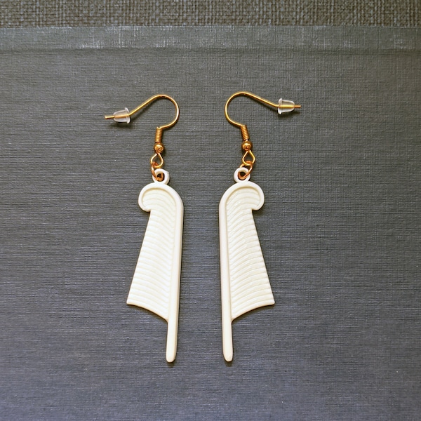 Ma'at Feather Earrings - 3D printed