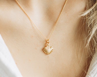 SHELL | fine gold-plated silver chain with shell pendant