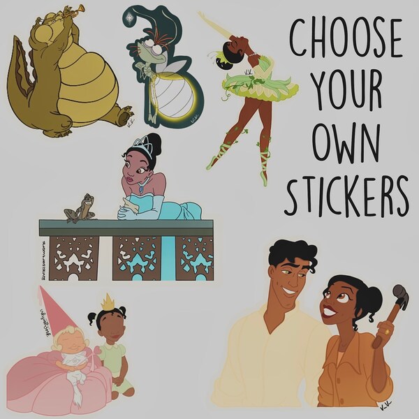 Princess and the Frog Louis Crocodile Alligator Tiana Ray Sticker