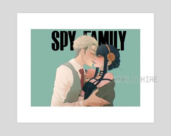 matrimonio. / spyxfamily / loid x yor + anya / stampa artistica da collezione A5 per gli amanti della famiglia spia