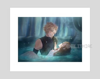 antico. / final fantasy vii / cloud × aerith / stampa artistica da collezione A5 per gli amanti di ff7