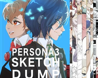 persona 3 zine / sketchdump / libro fan art in pdf