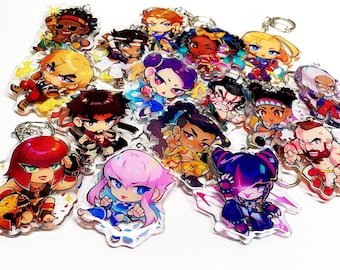 Street Fighter 6 | Keychains | Aki Juri Jamie Luke Ken Marisa Manon