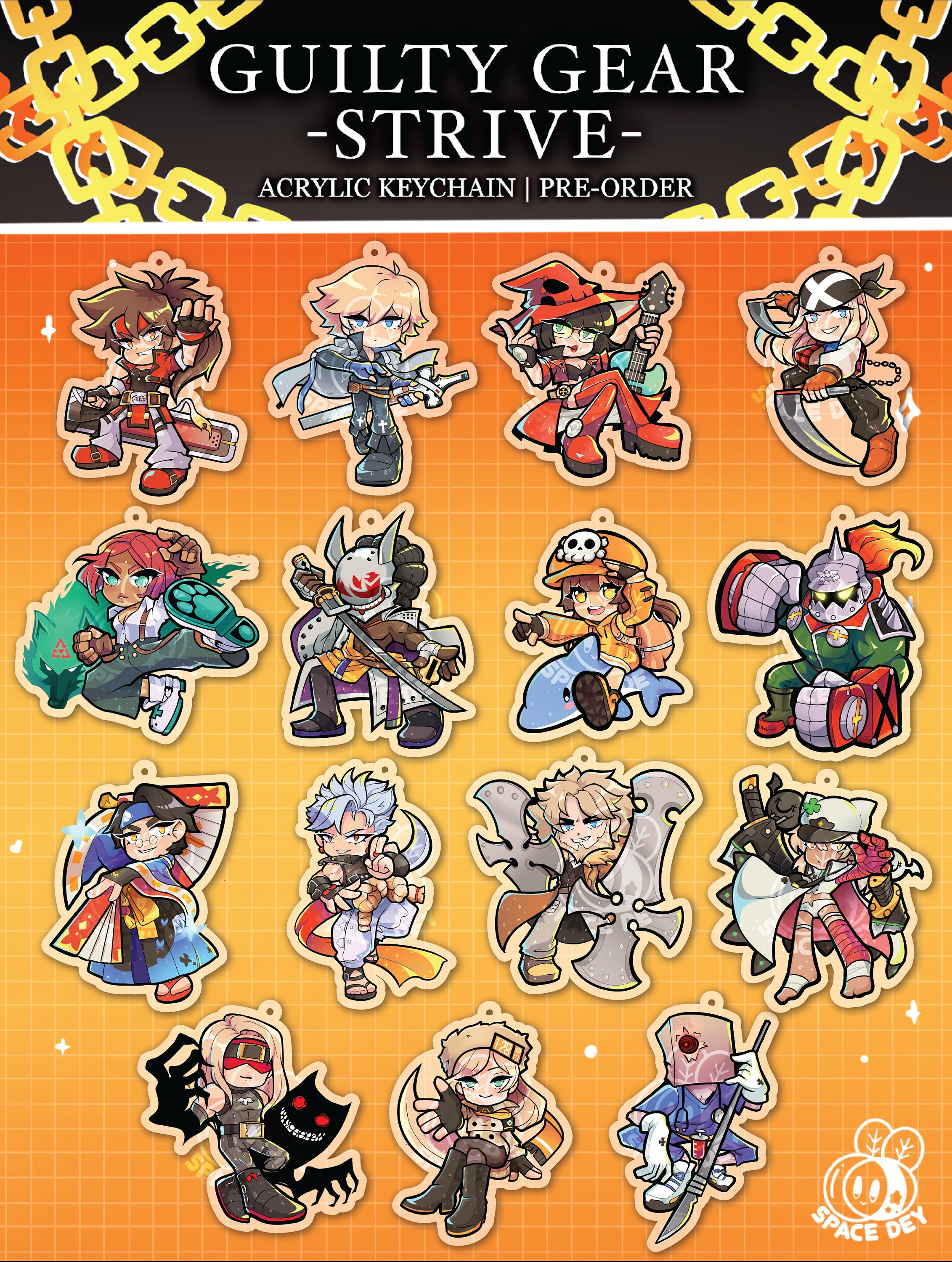 Guilty Gear Keychain Double sided Clear acrylic Etsy