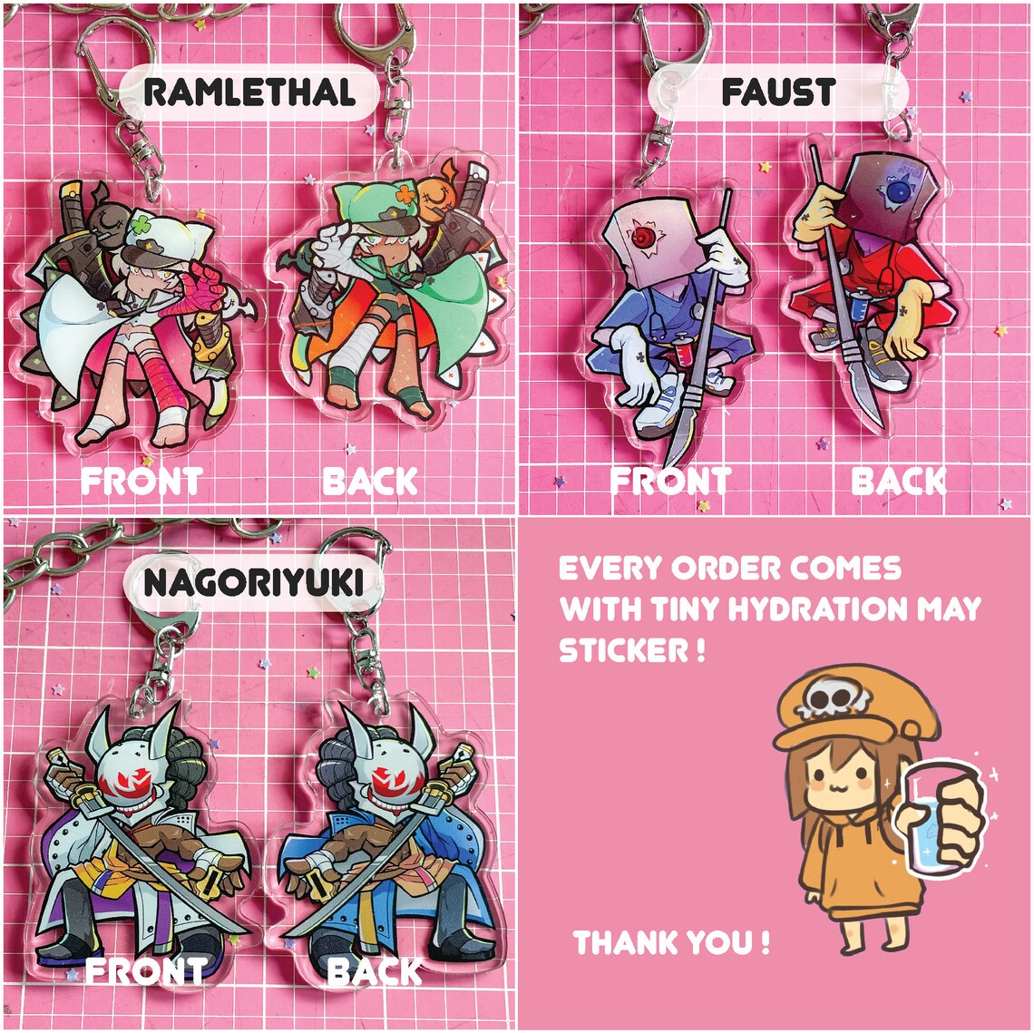 Guilty Gear Keychain Double sided Clear acrylic Etsy