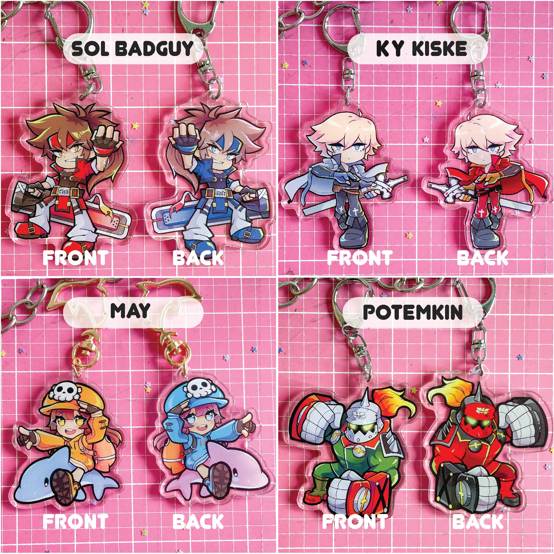 Guilty Gear Keychain Double sided Clear acrylic Etsy