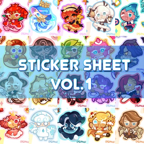 cookie run sticker sheets 6 sticker per sheet herb red etsy ireland