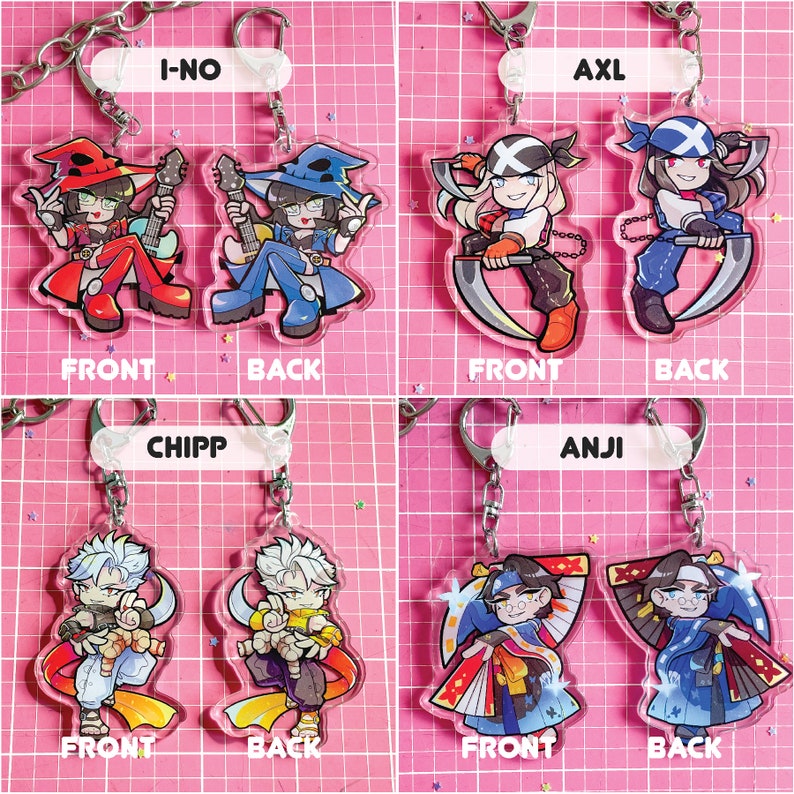 Guilty Gear Keychain Double Sided Clear Acrylic Etsy