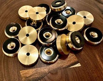 5 SETS!! Premium messing snijplankvoeten | 1” Diameter | Antislip siliconenbasis | RVS Schroeven | Houtbewerkingshardware | 20 stukken