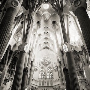 Sagrada Familia Basilica in Barcelona on Ready-to-Hang Canvas or Framed Photo Print | Gaudi Architecture | Barcelona, Catalonia, Spain