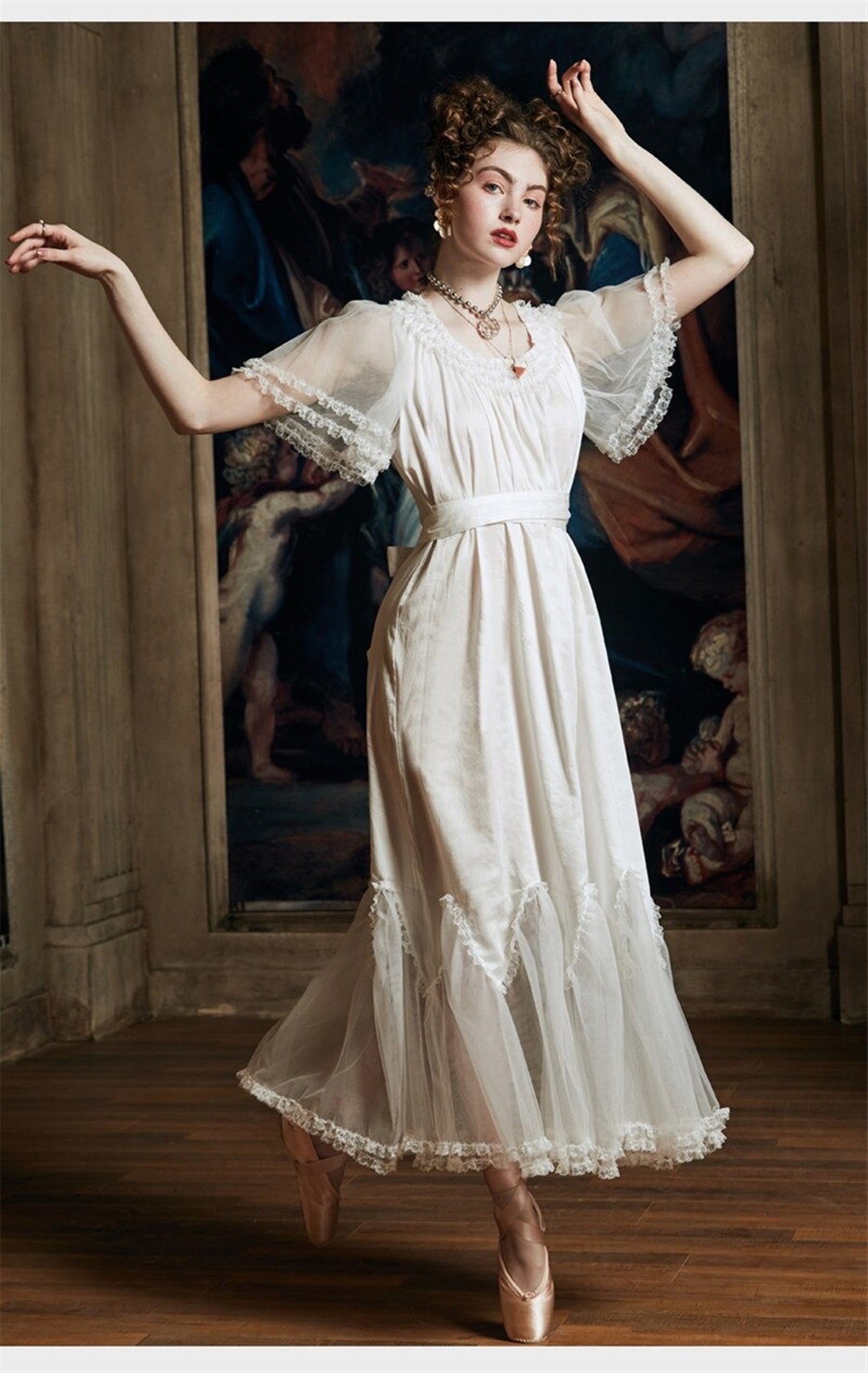 Edwardian Nightgown Robe Victorian Nightgown Victorian Dress - Etsy