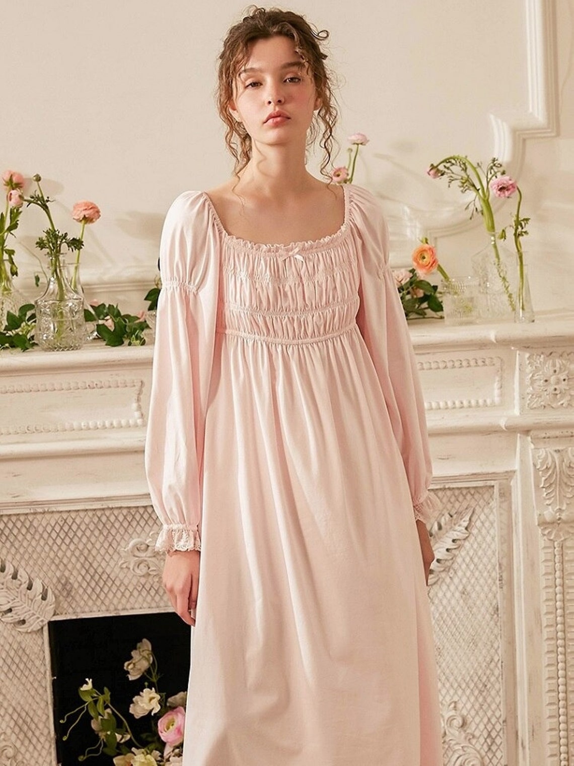 Vintage Victorian Cotton Nightgown French Nightgown vintage Etsy