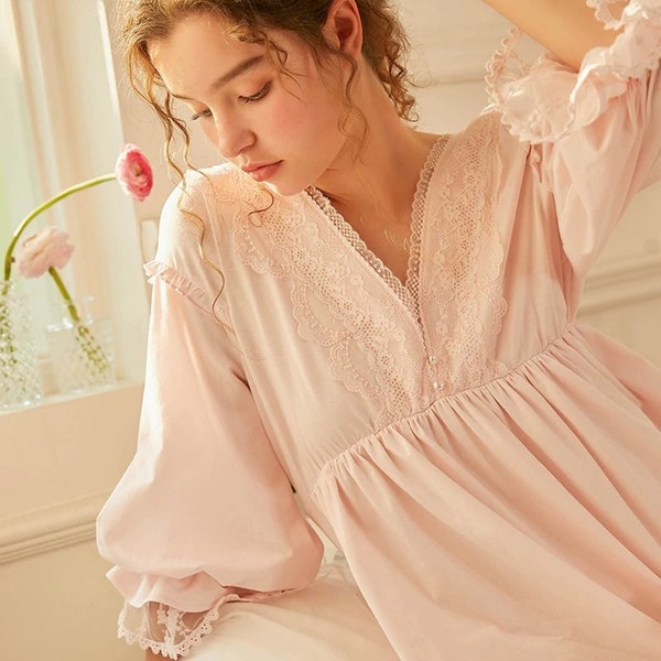 Plus Size White Cotton Nightgown Etsy