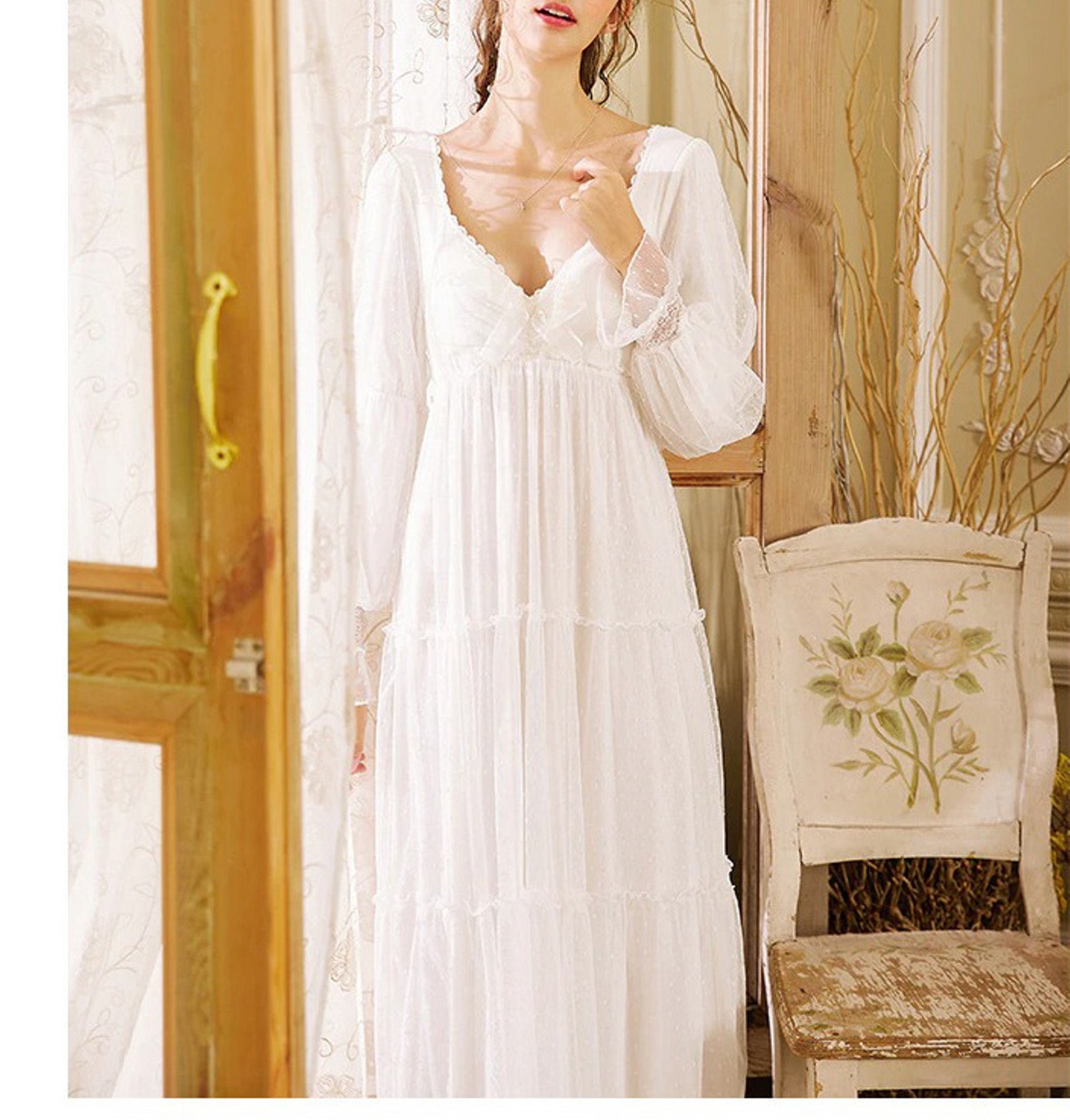 White Victorian Nightgown