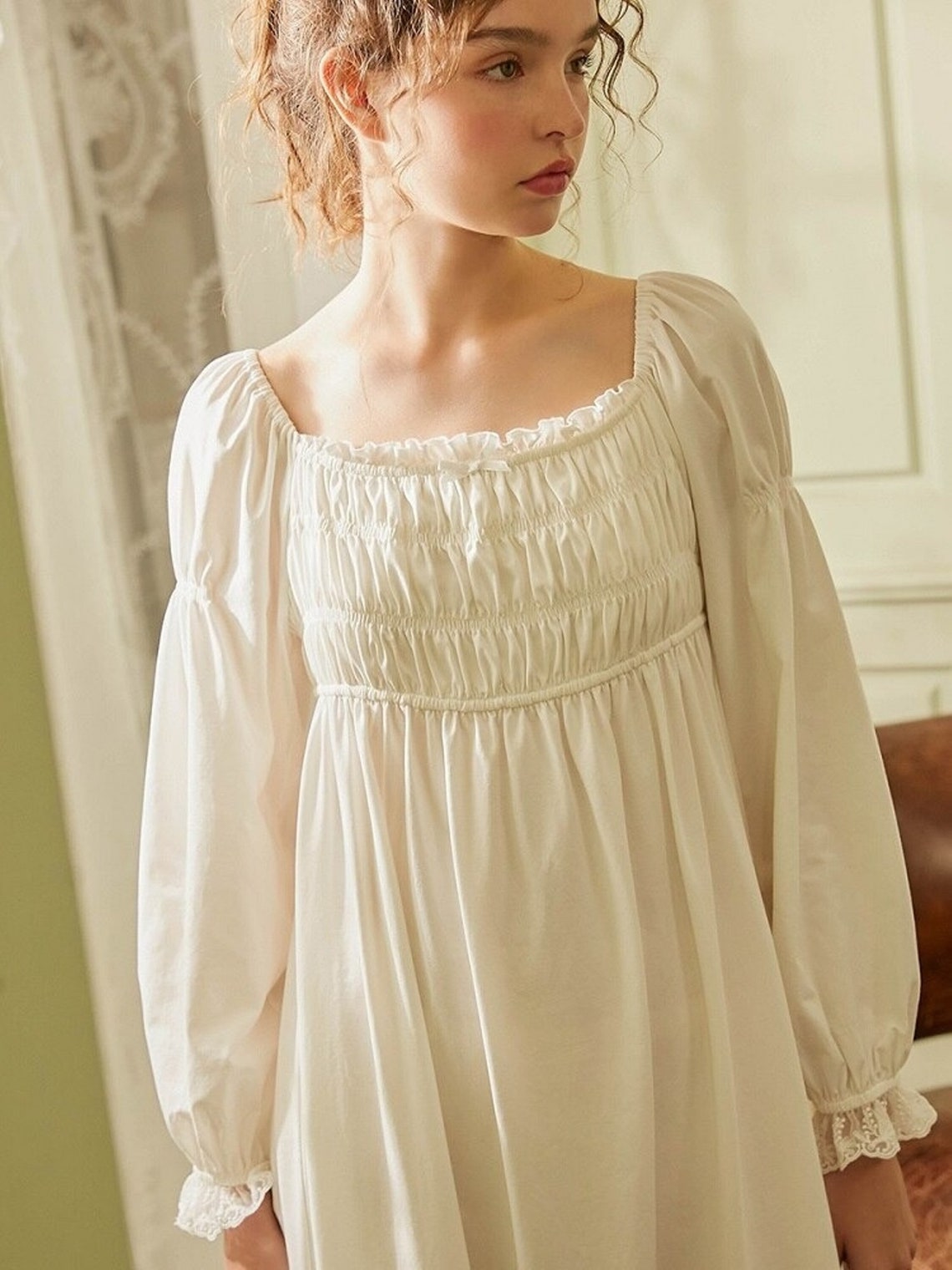 Vintage Victorian Cotton Nightgown French Nightgown vintage Etsy