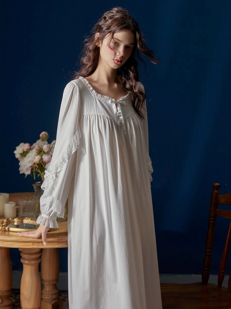 Vintage Victorian Cotton Nightgown Edwardian Cotton - Etsy