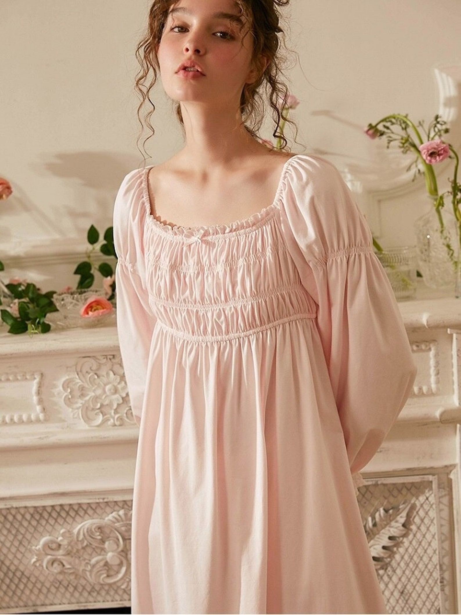 Vintage Victorian Cotton Nightgown French Nightgown vintage Etsy