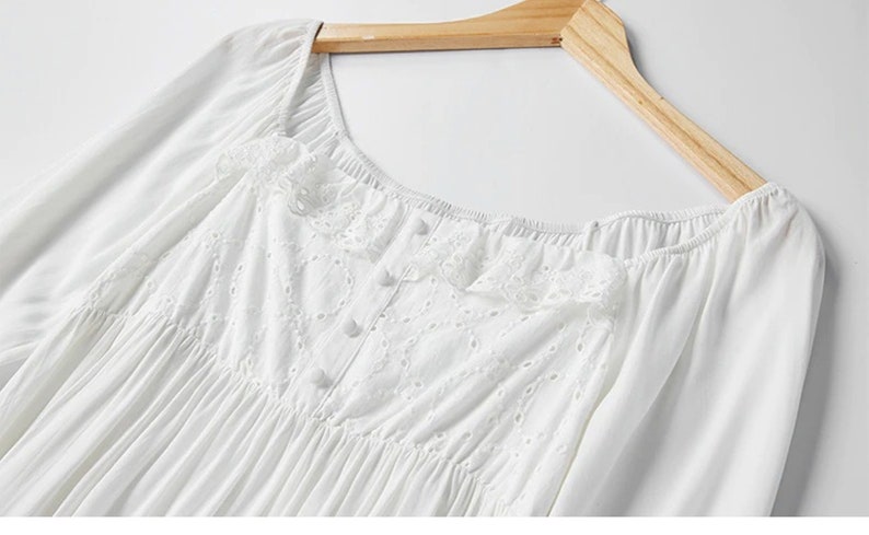 White Vintage Victorian Cotton Nightgown Chemise Edwardian - Etsy