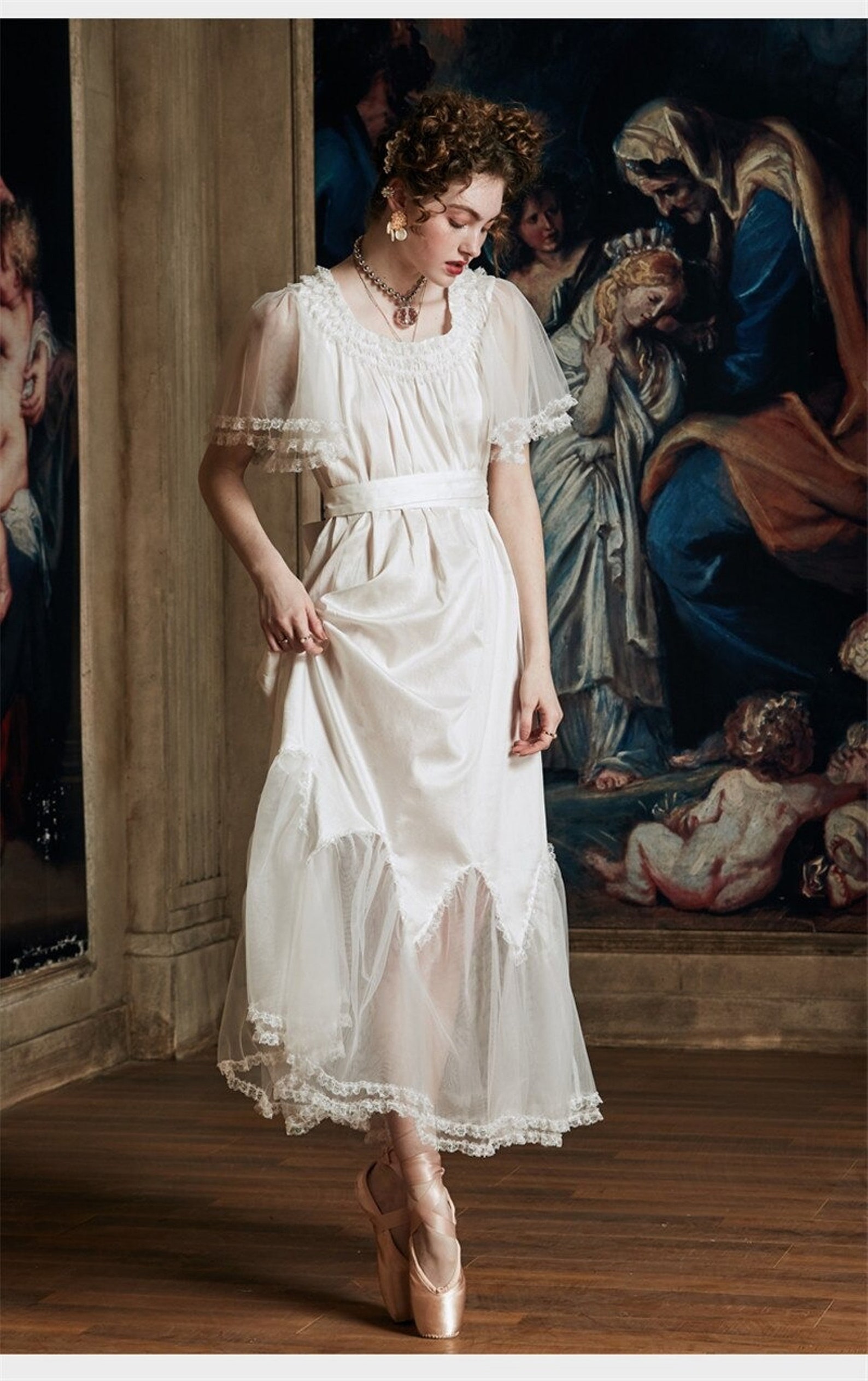 Edwardian Nightgown Robe Victorian Nightgown Victorian Dress | Etsy