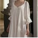 Soft White Victorian nightgown Loungewear nightgown Edwardian dresses vintage clothes Valentine Plus Size Cotton white nightie Gift For her 