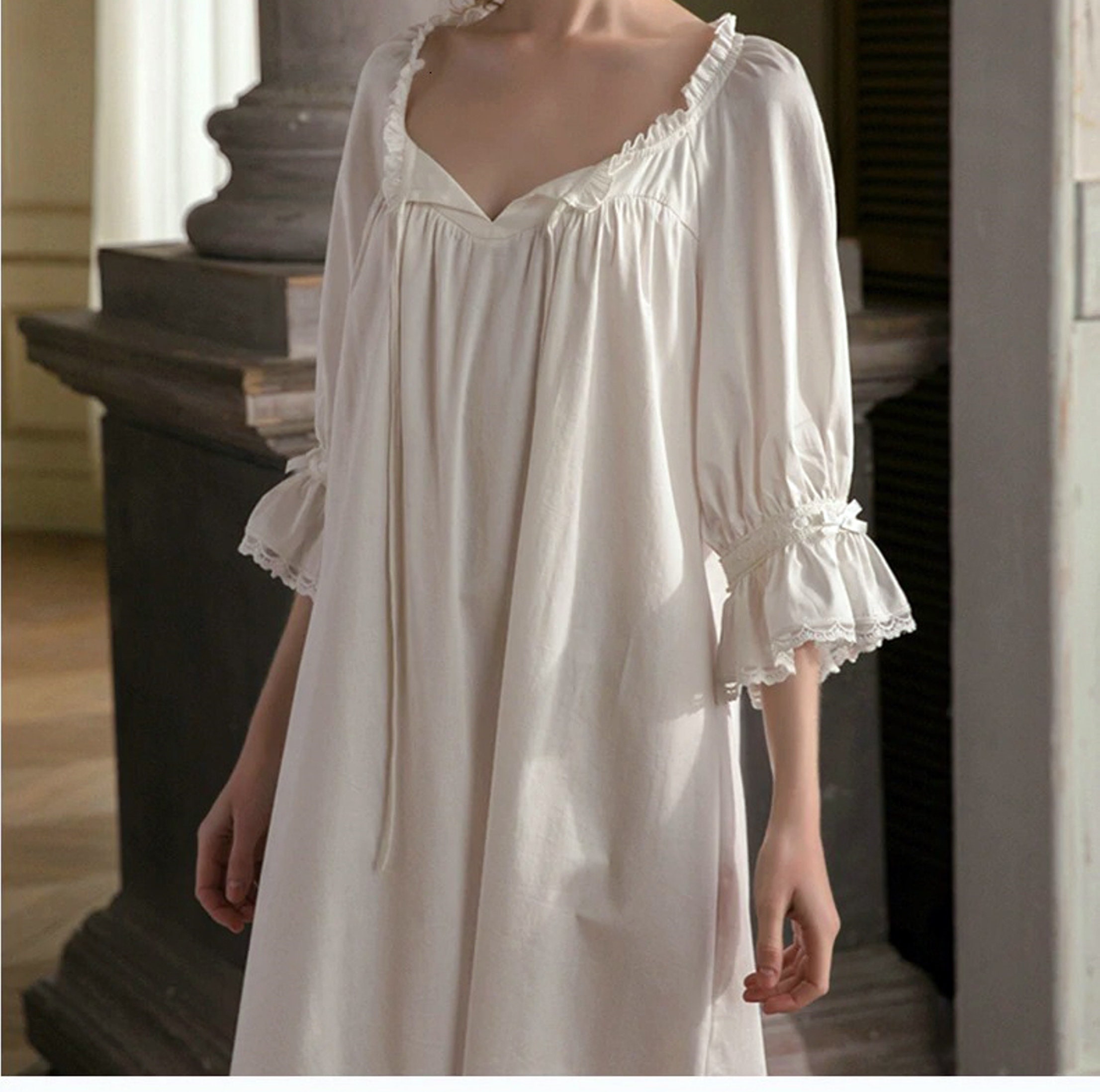 Soft White Victorian Nightgown ...