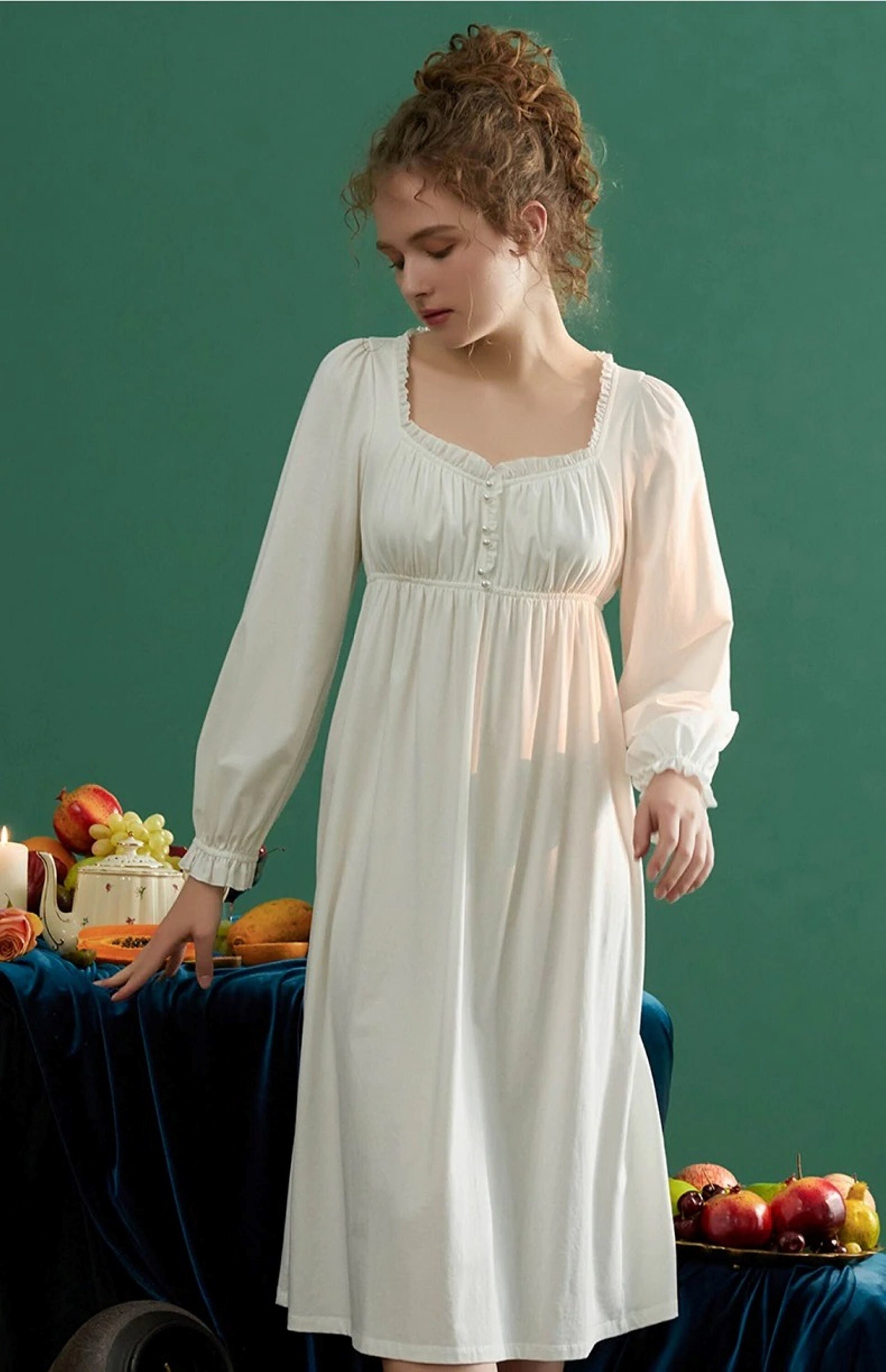 GLOSSIA Fashion Polka Dot Print Soft Warm Blanket Fabric Women Maxi Woolen  Nighty/ Night Gown(WNTY-D2-$) | idusem.idu.edu.tr