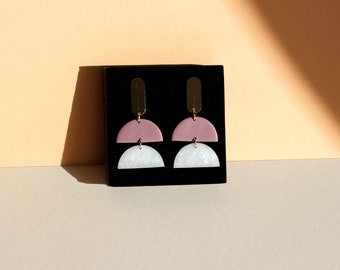 Chic and summery polymer clay earrings, handcrafted by dehis studio