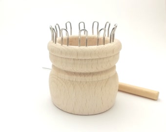 Knitting spool, Tricotin, Vintage Knitting, Wooden dolly, knit loom, Wooden Spool, Loom knitting, Knit spool, ICord knit,spool thread stand