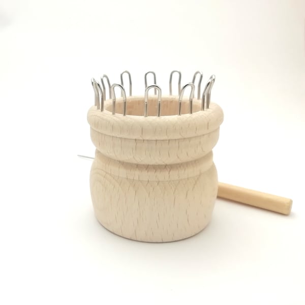 Knitting spool, Tricotin, Vintage Knitting, Wooden dolly, knit loom, Wooden Spool, Loom knitting, Knit spool, ICord knit,spool thread stand