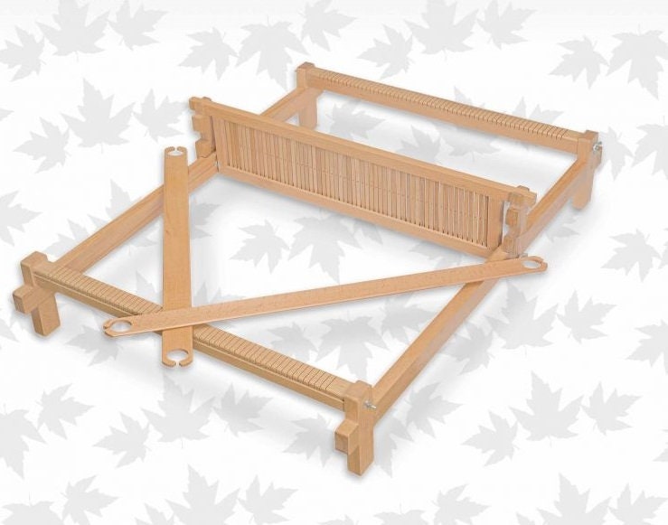 Kit Tessitura A Cintura In Legno - 2 Pezzi Con Navetta Per Hobby Fai Da Te E Bambini