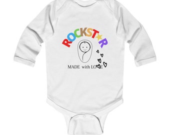 Long Sleeve Baby Bodysuit: Combed Cotton Onesie