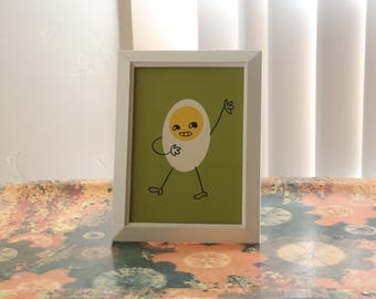 Silly Egg Guy Art Print