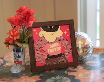 Darn Tootin' Cowgirl Art Print
