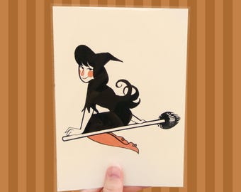 Vintage Witch Print