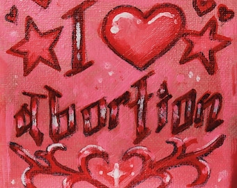 I Heart Abortion Art Print