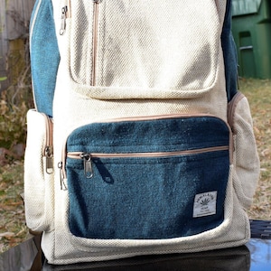 Namaste Fashionable Unisex Multicolor Natural Gheri  Handmade Organic Vegan Eco-Friendly Backpack.