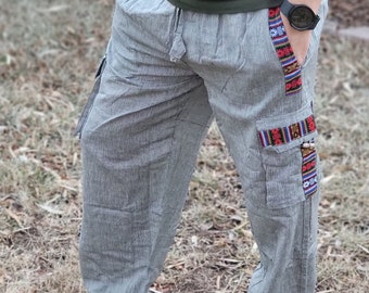 Namaste Fashionable Unisex Multicolor Handmade Hippie Trunked Durable Cotton Trouser