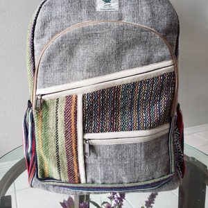 Namaste Fashionable Bhutani Patched Unisex Multicolor Natural Gheri  Handmade Organic Vegan Eco-Friendly Backpack