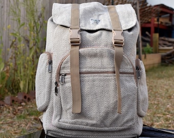 Namaste Fashionable Unisex Multicolor Natural Gheri  Handmade Organic Vegan Eco-Friendly Backpack.